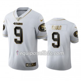Camiseta Hombre NFL San Francisco 49ers Robbie Gould 9 Nike Blanco Golden Edition